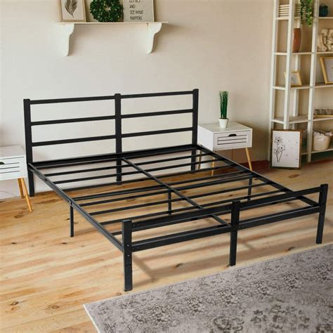 metal queen bed frame no box spring|bed frames no foundation required.